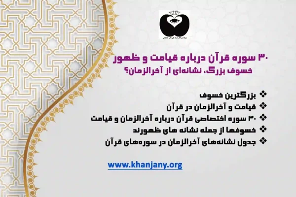 ۳۰ سوره قرآن درباره قیامت و ظهور | خسوف بزرگ، نشانه‌ای از آخرالزمان؟